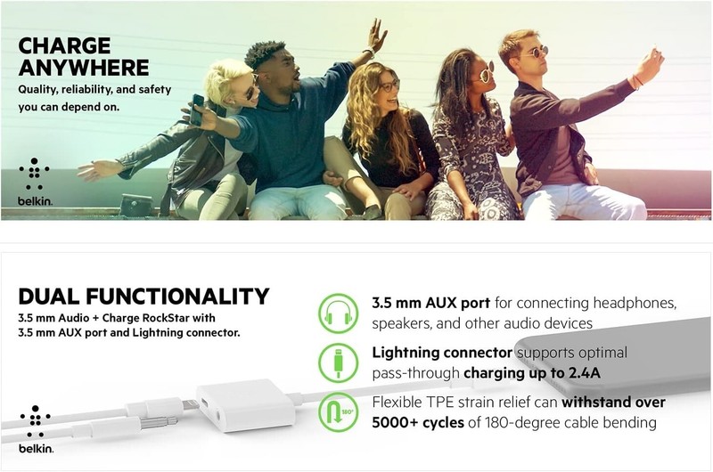 Adaptador De Conector Para Auriculares De 3,5 Mm Para Cable Auxiliar De iPhone. gallery