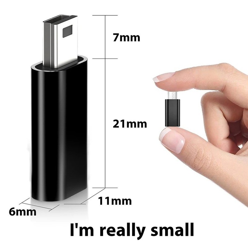 USB C To Mini USB 2.0 Adapter 2 Pack Type C Female Male Convert Connector - USA gallery