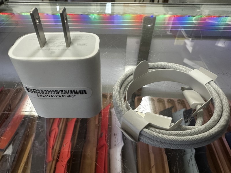 Genuine 20W USB-C Fast Charger Adapter & 1M Braided Cable for iPhone 15