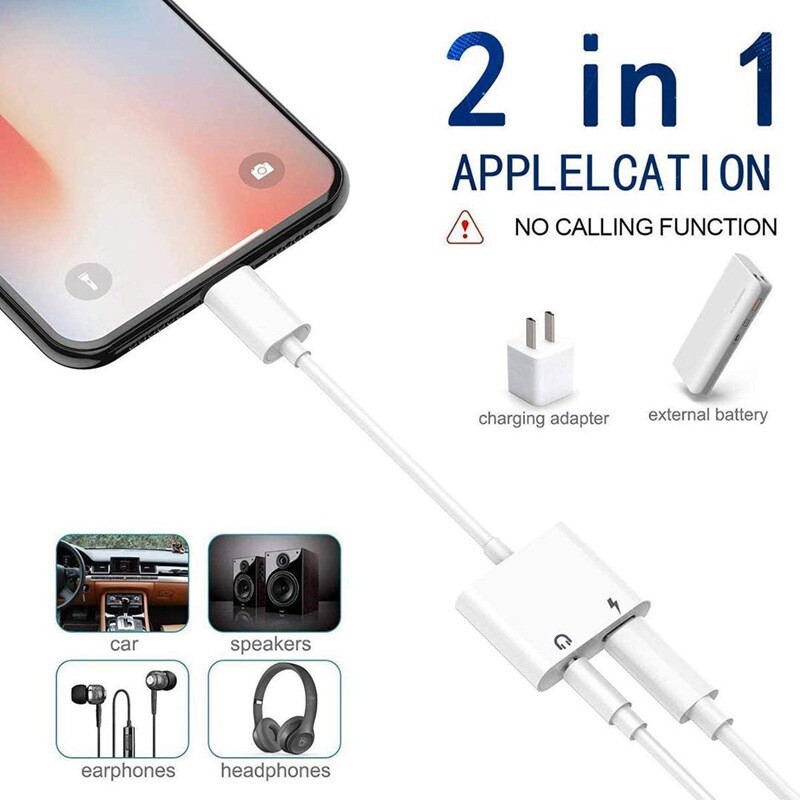 For iPhone 14 13 12 Pro Max to 3.5mm Headphone Jack Adapter Audio Splitter Lot gallery