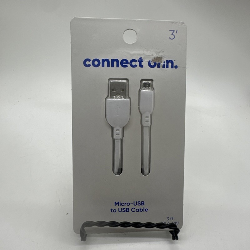 Connect onn Micro-USB to USB Cable 3’-Brand New