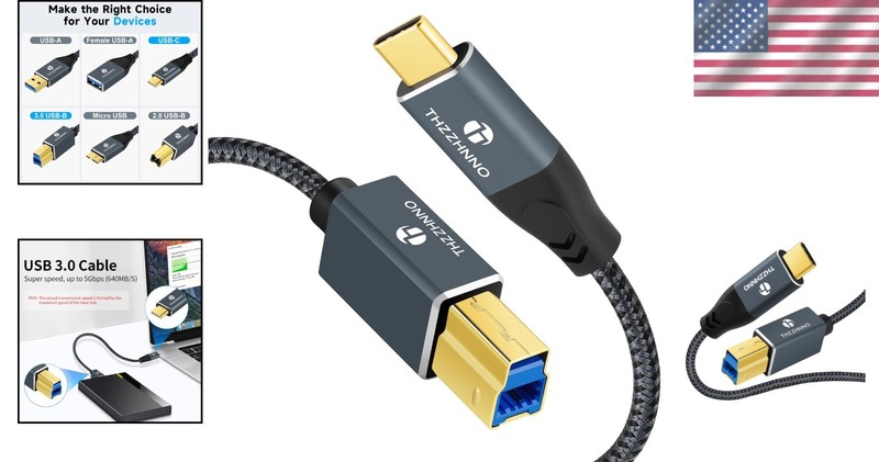 Fast Data Transfer USB C to USB B 3.0 Cable gallery