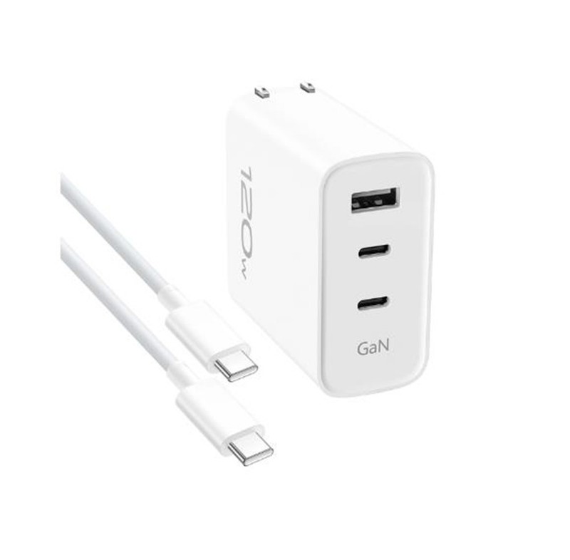 Original vivo 120W 3- Ports GaN Wall Charger + USB-C Cable For vivo X300 Ultra