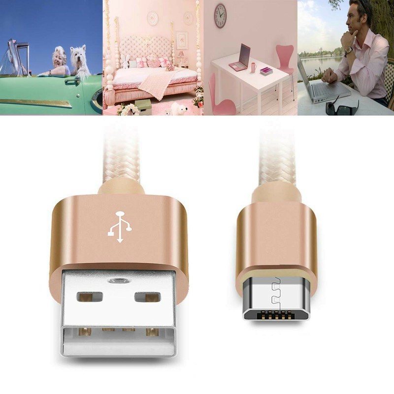 Micro USB Short Cords, 3 Pack 8in / 21cm Nylon Braided Micro USB Fast Charger... gallery