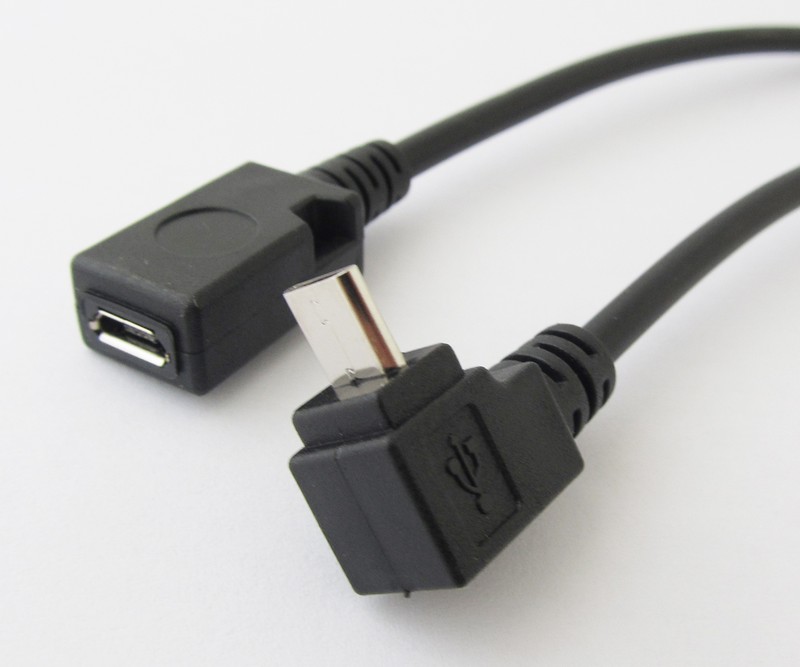 50pcs 1ft/30cm Micro 5pin USB Male To Female Right Angle UP Direction Cable Cord gallery