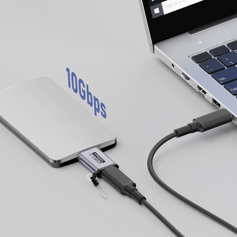 10Gbps Micro B USB 3.2 to USB C Female Adapter Keychain Design for Hard Disk gallery