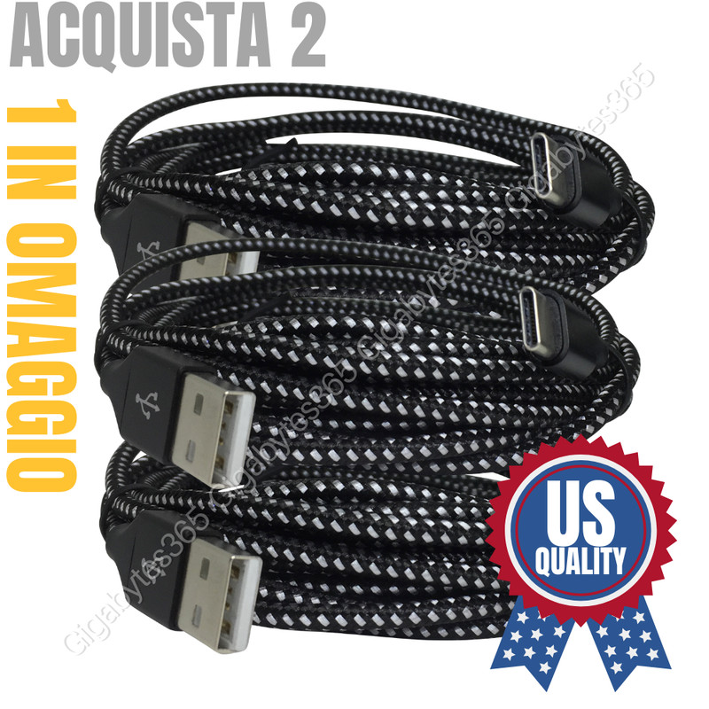10Ft Fast Charging USB C Type C Cable Heavy Duty Data SYNC For Android Samsung