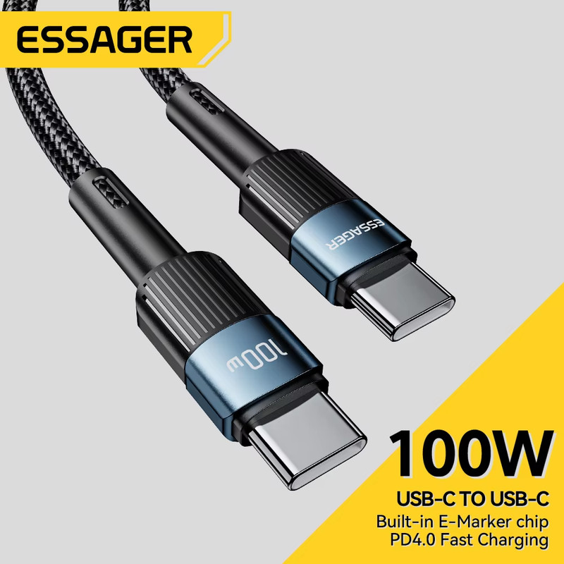 Essager 100W USB Type C to USB C Cable USB-C PD Fast Charging Charger Wire Cord gallery