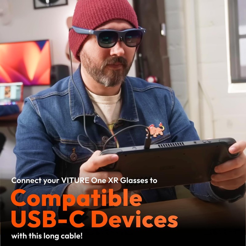 120cm USB-C to Magnetic Connector Cable, 47in, Connect XR Glasses, Compatible... gallery