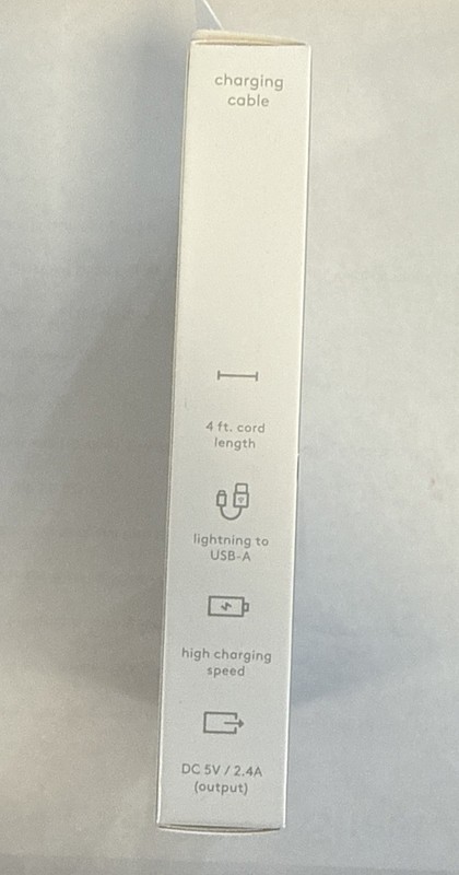 Charging Cable 4ft Lighting to USB-A Braided Cable - heyday™ MFi-Certified. NIB gallery