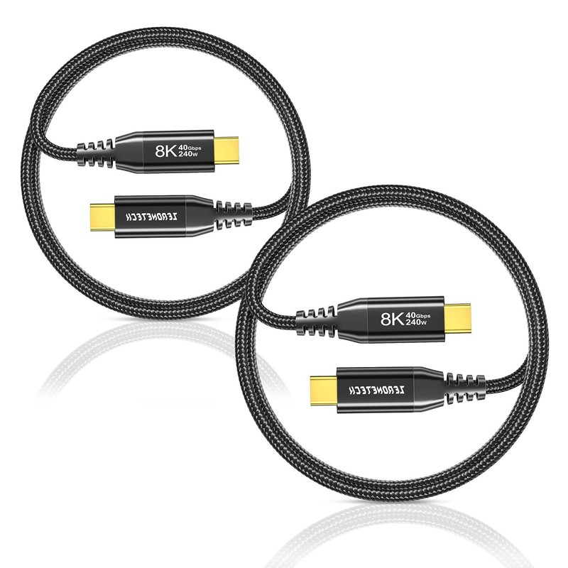 USB4 40Gbps for Thunderbolt 4 Cable 5FT 2-Pack, USB C Monitor Cable 8K60Hz/Du…