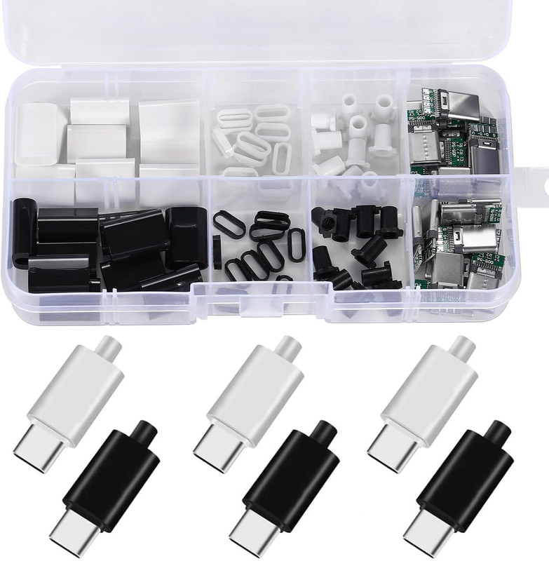 20 Set 24 Pin USB 3.1 Male Connector with Type C Housing,Usb-C Male Plug SMT Typ gallery