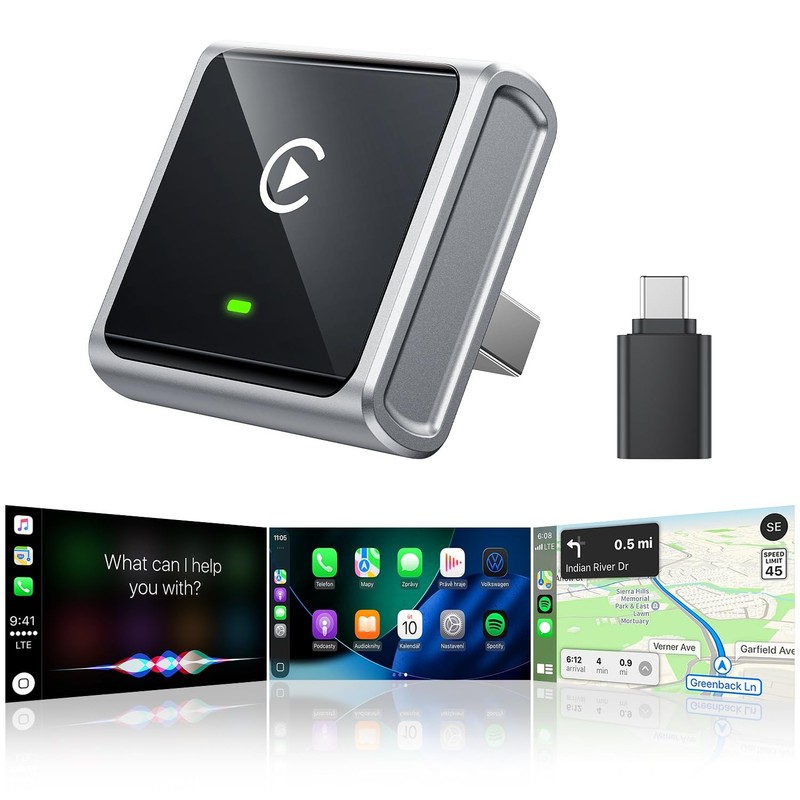 2026 Wireless CarPlay Adapter for Apple iPhone Only, Upgrade Mini CarPlay Ada…