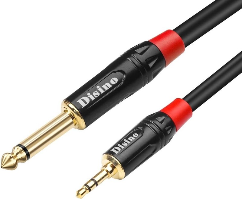 1/4 inch TS to 1/8 inch TRS Cable, 1/4″ TS Mono to 1/8 inch3.5mm TRS Stereo I…