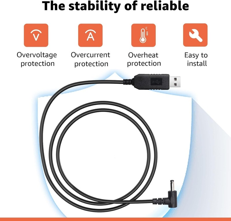 3.3Ft USB to DC Charger Cable for Furrion Vision S Monitor - Lightweight & Safe gallery