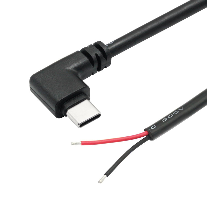 Cable USB C a 2 pin 4pzs 10in angulo 90 grados macho 5V 3A para equipo DIY gallery