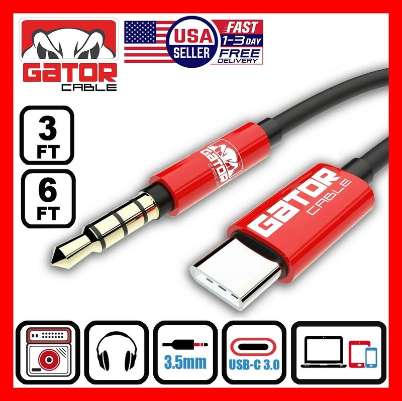 USB-C to AUX 3.5mm Cable Cord Audio Music Adapter For iPhone 15 16 Pro Max Plus