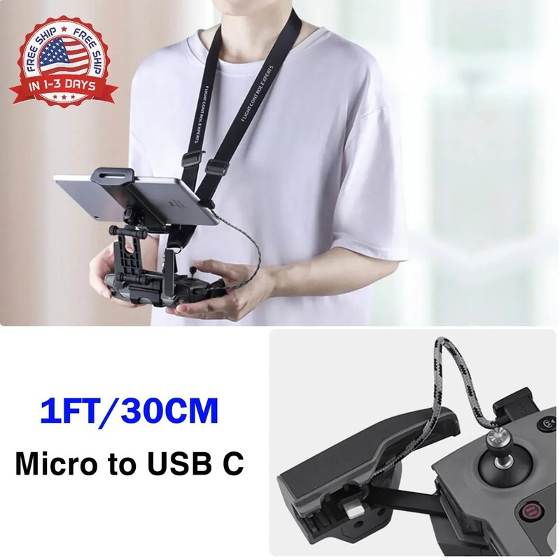 1FT Micro to USB C Remote Controller Cable for DJI Mavic Mini,Mini SE,Mavic 2 Pr gallery