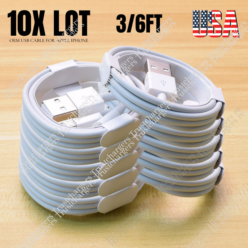 1/10X Bulk Lot USB Fast Cable Charger For Apple iPhone 13 11 8 6 5 Charging Cord