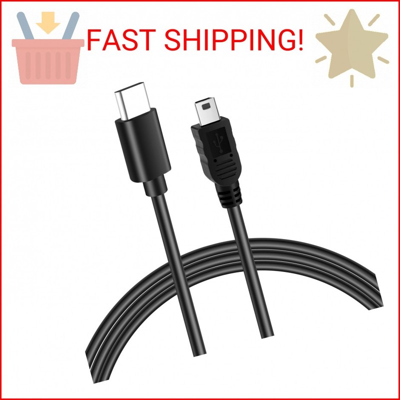 Kxable USB C to Mini USB Cable 6 Feet, USB C to Mini 5-Pin Charging & Sync Data