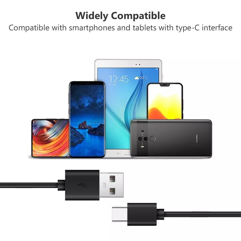 USB Type-C Fast Charging Cable for Samsung Galaxy /Android Phone Universal Black gallery