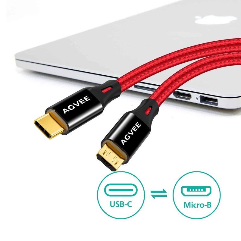 6.6ft USB C To Micro USB Cable Gold Plated Fast Charging Data Sync Cord gallery