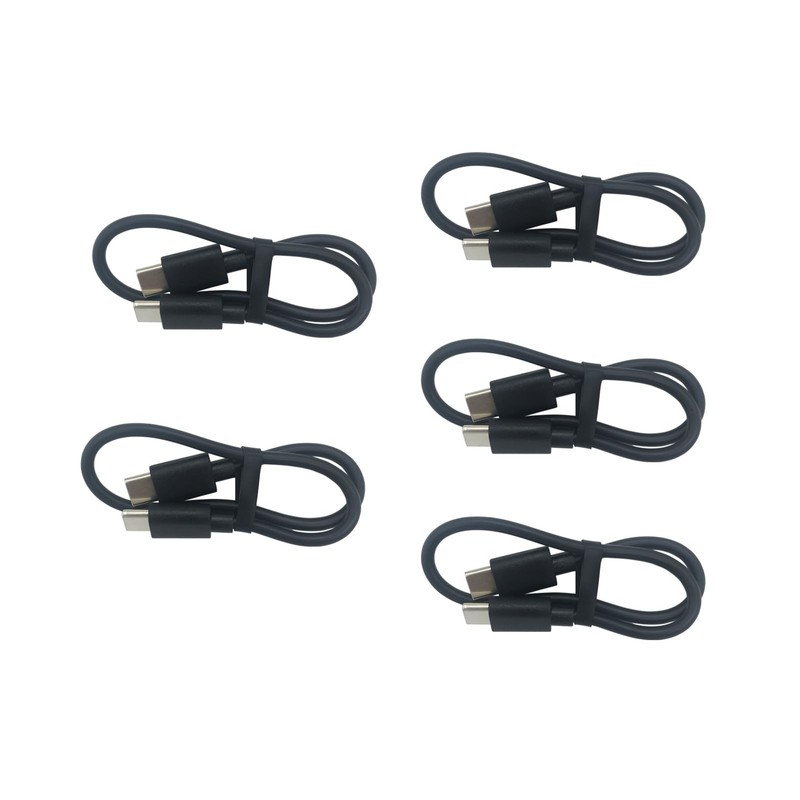 5-Pack 1ft Short USB C to USB C Cable 60W Fast Charging Data Cord Black gallery
