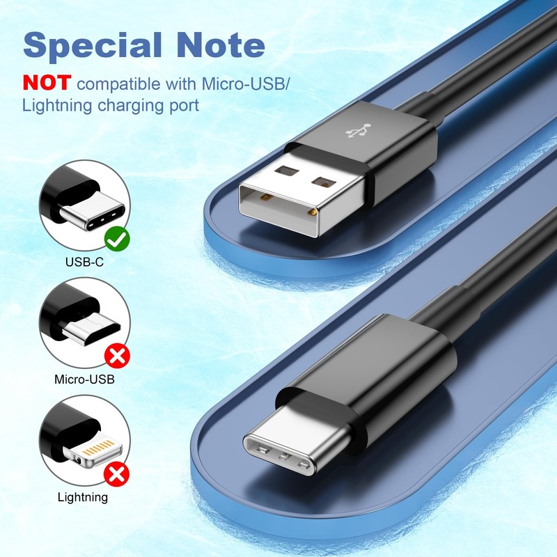 3ft USB Type C Charging Cable Data Transfer USB A to USB C Charging Cord Black gallery