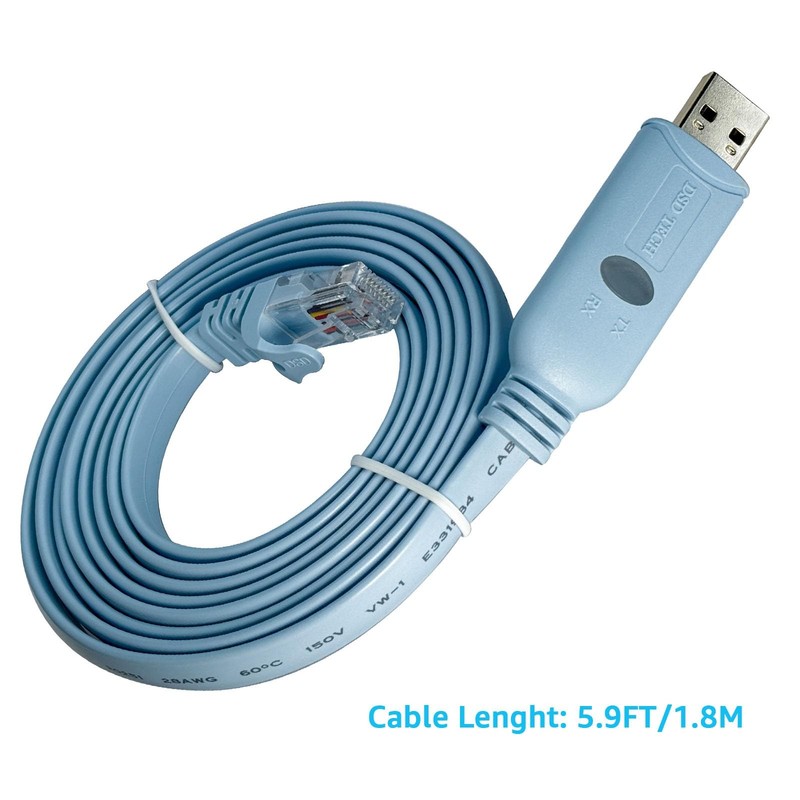 SH-RJ45A USB to RJ45 Console Cable with FTDI Chip for Cisco NETGEAR Routers/S... gallery