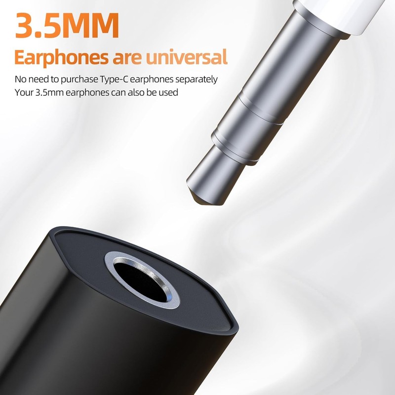 2 in 1 Type-C To 3.5mm Audio Aux Headphone Jack Cable Adapter Charger Cable Lot gallery