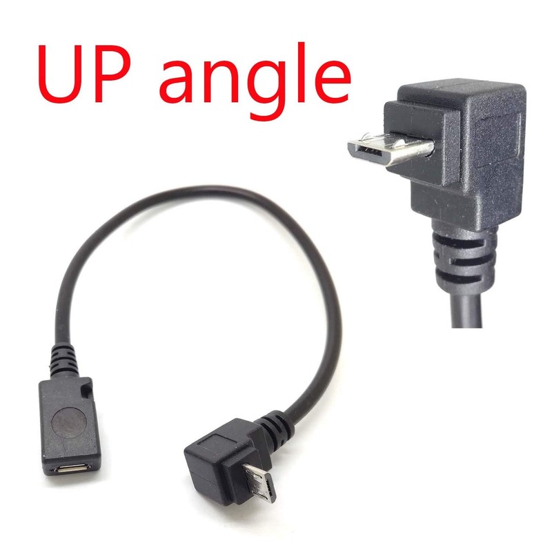 90° Degree Angle USB Micro B 5P Female to 5P Male Left Right Down Up Angled E... gallery