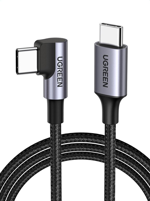 UGREEN Right Angle USB C Cable 10FT, 60W USB C to USB C Cable 90 Degree Type C C