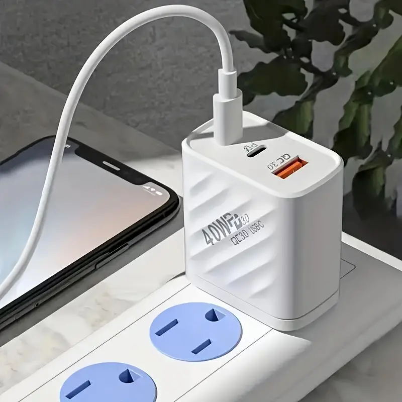 Dual PD 40W Fast Wall Charger Power Adapter iPhone 16 Pro Max 15 14 13 Plus lot gallery