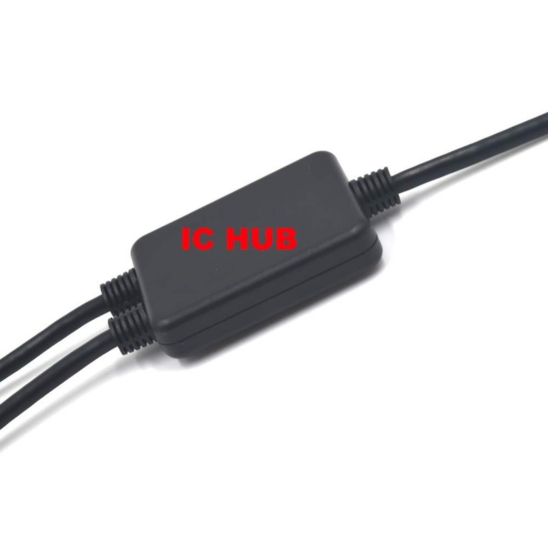 12 Inch Left Angle USB 2.0 Splitter Cable 1 Male To 2 Female Extender Hub Cord gallery