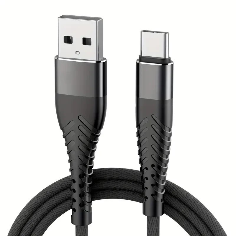 1M Braided Black Type C USB Cable Fast Charge Data Sync Cord US Local Stock gallery