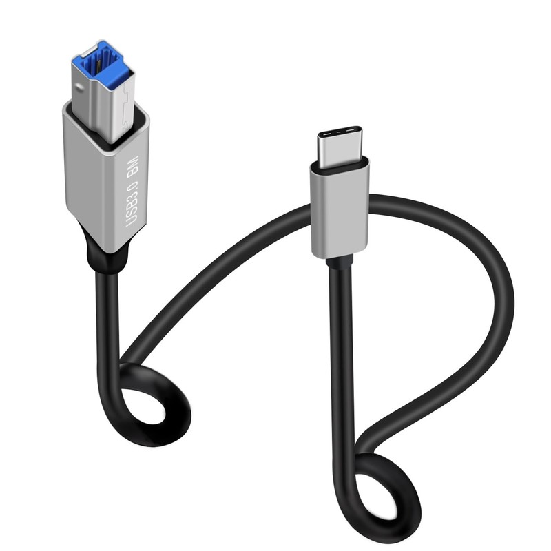 USB 3.0 Printer Cable 5Gbps Type C To B Male Scanner Hard Drive 1m Cord 1 PCS