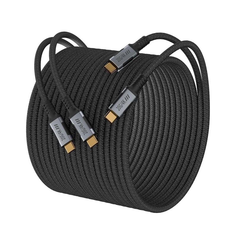 USB C 10FT Cable 2-Pack - 240W Charging & 4K Video Output for All Devices gallery