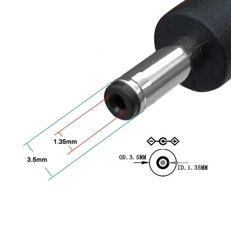 USB to DC 3.5mm Cable, 50cm USB A to DC 3.5mm x 1.35mm 5V DC Power Cord Barre... gallery