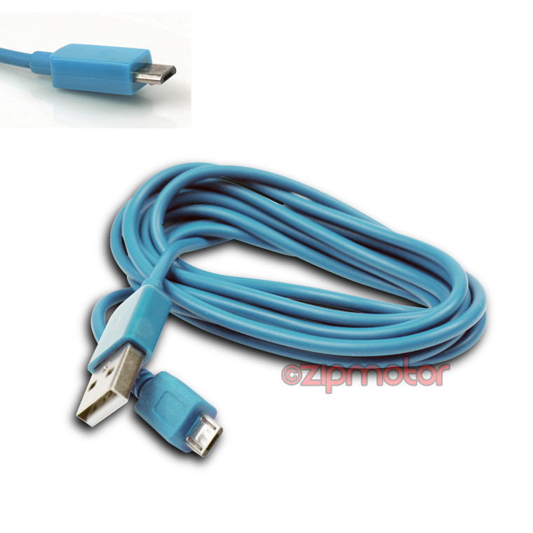 50X 10FT MICRO USB DATA POWER CHARGER CABLE AQUA BLUE DROID HTC ONE MOTO X NEXUS