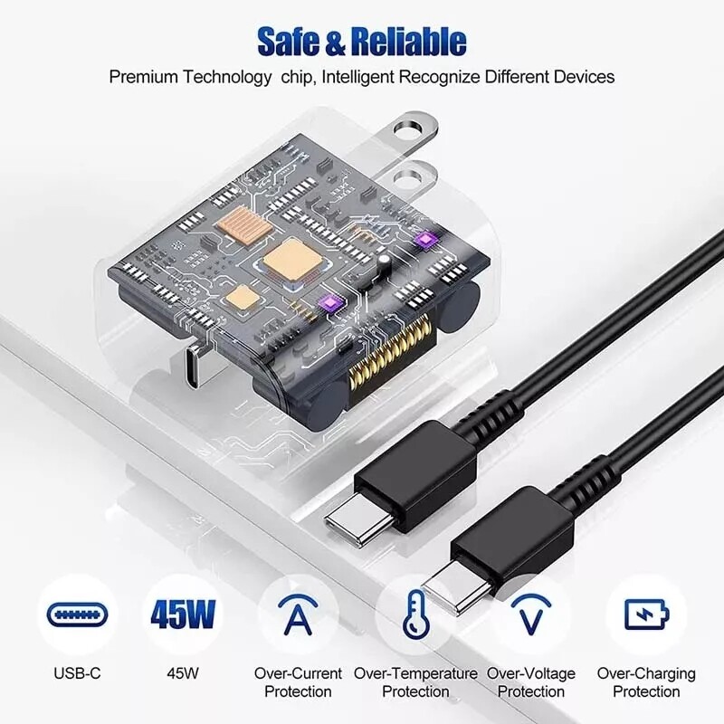 US Stock 4ft USB Type C Cable Fast Charging Cord For Samsung S21 S10 S9 Black gallery