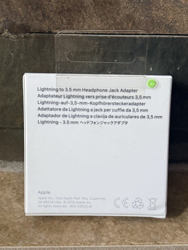 Apple Lightning to Headphone 3.5mm Jack Adapter White MMX62AM/A FAST SHIPPING gallery