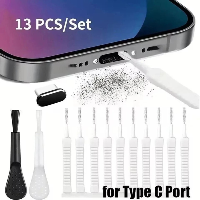 Phone Charging Port Cleaning Kit Dust Plug Brush for Samsung USB-C. gallery