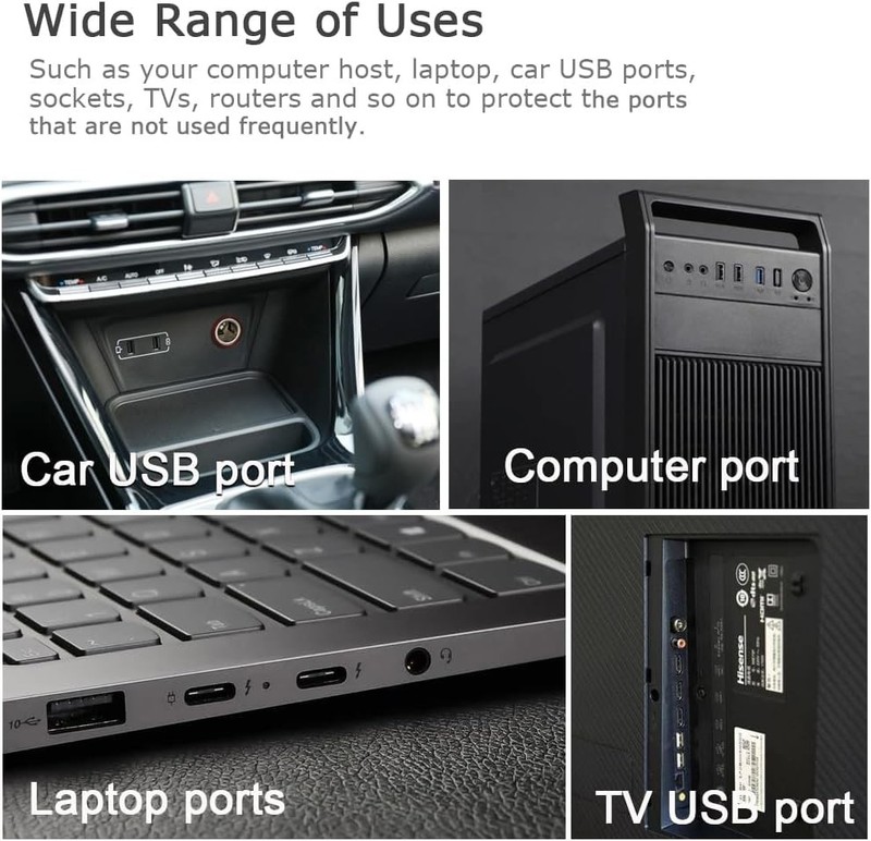 USB Port Cover Silicone USB Port Protection Caps Dust Plug for USB C, 3.5mm gallery