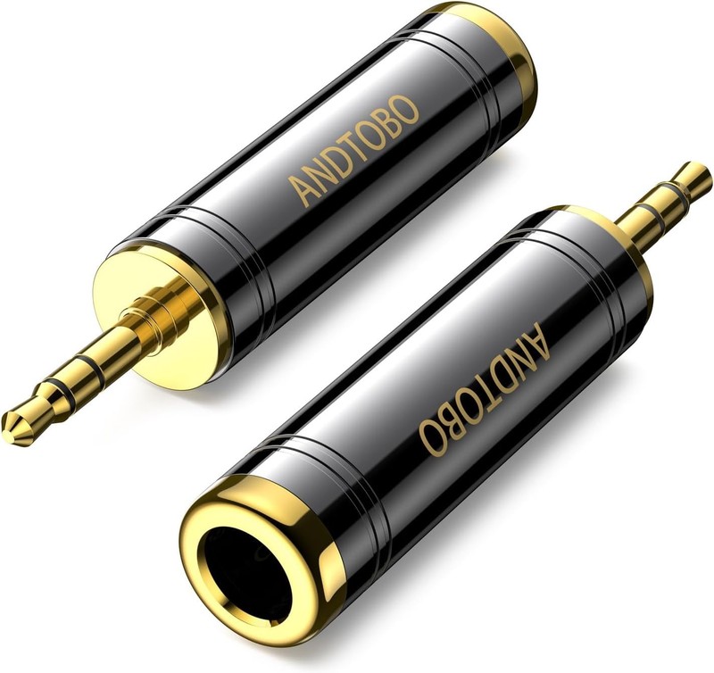 High Fidelity 3.5mm Male to 1/4'' Female Stereo Adapter - Pure Copper Quality gallery