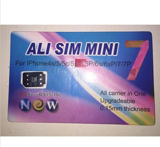 5pcs Ali-Sim Card Server Activation for Iphone 4s/5/5c/5s/6/6p/6s/6s/6sp/7/7p
