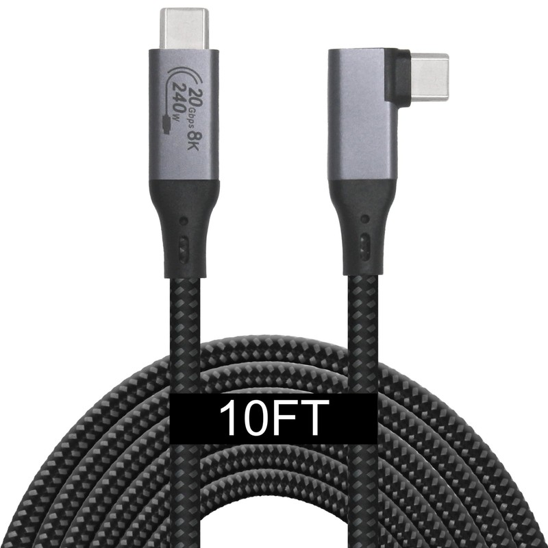 10-Foot USB4 Cable Compatible with Thunderbolt 3, Thunderbolt 4 and USB-C - S...