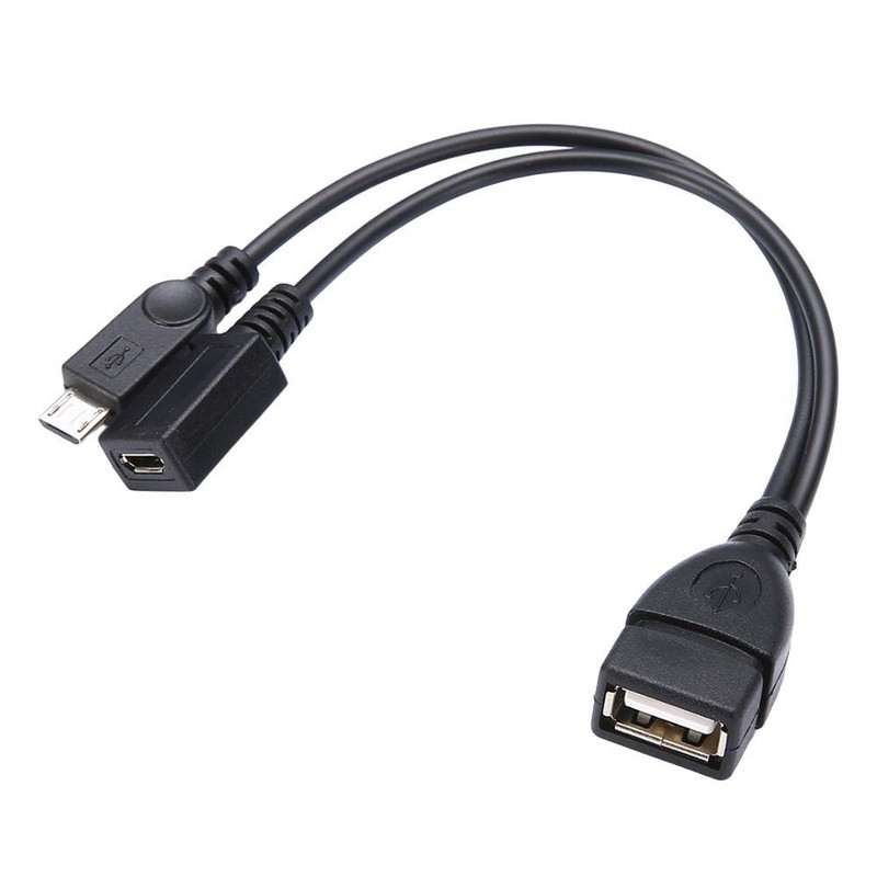 GOLDEN BLUE Micro USB Splitter Cable OTG Power Enhancer Cord Blue,Golden