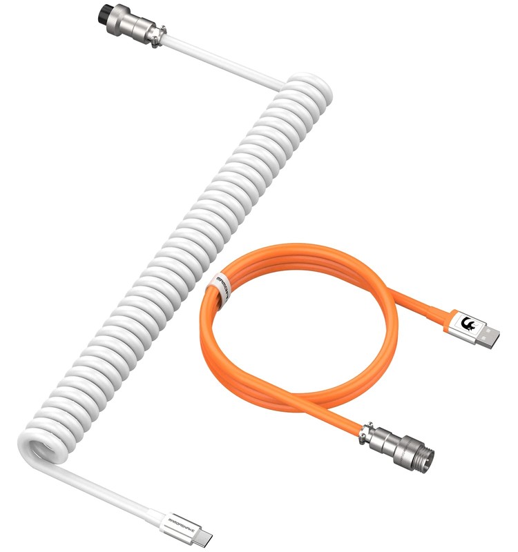 2.0M USBType C Dual Sleeve Stable Connection Gaming Keyboard Cable Detach