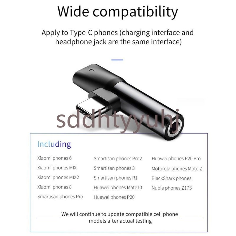 Baseus Type C Charging USB-C to 3.5mm Aux Jack Cable Adapter For Xiaomi Huawei gallery