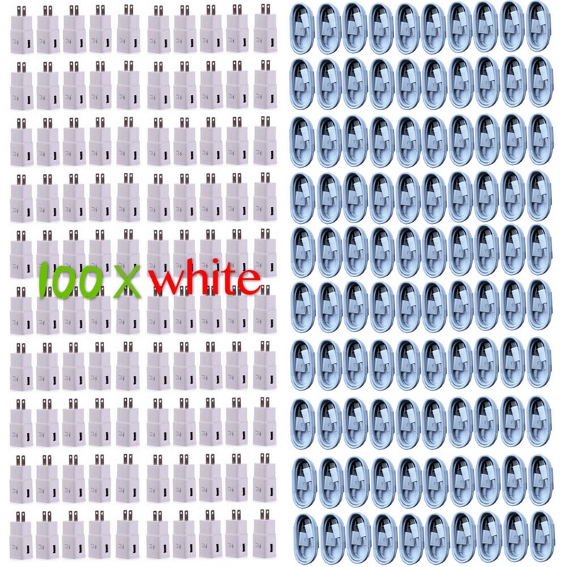 100X Fast Rapid Wall Charger+Charging Cable Cord For Samsung S8 S9 S10 S10E A10E